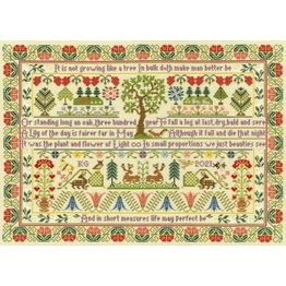 Oak Tree Cross Stitch Sampler Kit