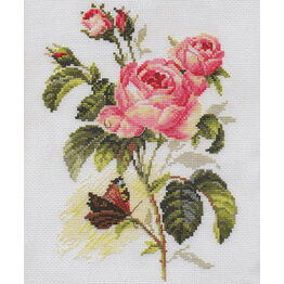 Rose And Butterfly Cross Stitch Kit