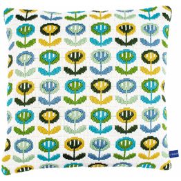 Flowers Long Stitch Cushion Panel Kit