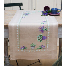 Lavender Cross Stitch Table Runner Kit