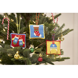 Cosy Christmas Decorations Beginners Tapestry Kit (set of 3)