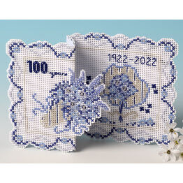 Blue & White Variations De-Luxe 3D Cross Stitch Card Kit