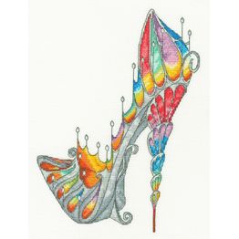Stained Glass Slipper Cross Stitch Kit