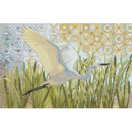 Egret In Flight Cross Stitch Kit
