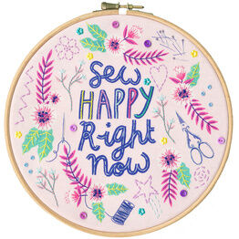 Sew Happy Hoop Embroidery Kit