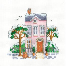 Winter Town House Cross Stitch Kit
