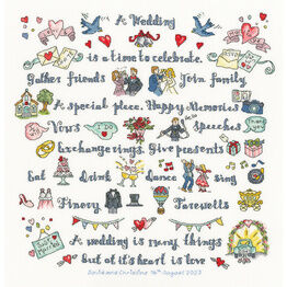 A Wedding Is Many Things Cross Stitch Kit