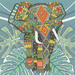 Jewelled Elephant Cross Stitch Kit