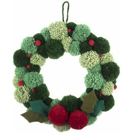 Pom Pom Wreath Kit Green