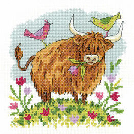 Pepper The Highland Cow Cross Stitch Kit