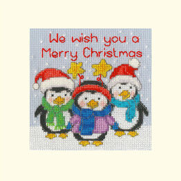 Penguin Pals Cross Stitch Christmas Card Kit
