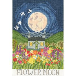 Flower Moon Cross Stitch Kit