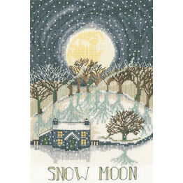 Snow Moon Cross Stitch Kit