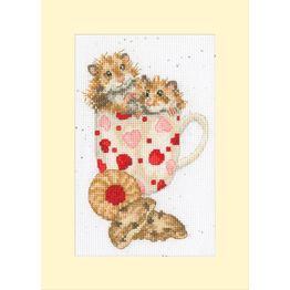 Hammy Anniversary Cross Stitch Card Kit
