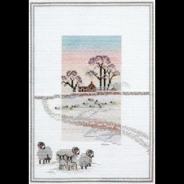 Misty Mornings - Snowy Sheep Cross Stitch Kit