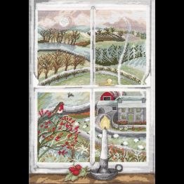 Rosehip Window Cross Stitch Kit