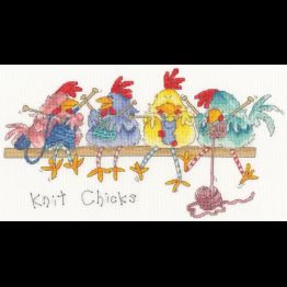 Knit Chicks Cross Stitch Kit