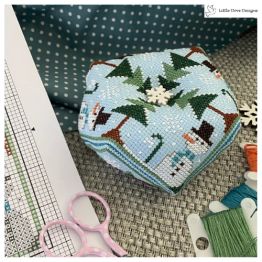 Winter Snowman Biscornu Cross Stitch Kit