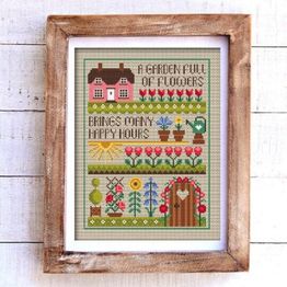 A garden full of flowers Cross Stitch Kit