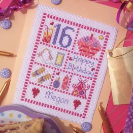 Young Female Birthday Card Cross Stitch Kit