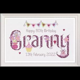 Granny Birthday Cross Stitch Kit Cross Stitch Kit