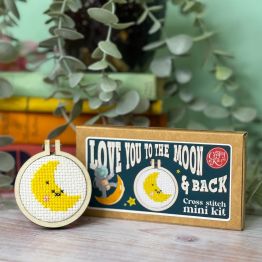 Love you to the moon and back (Moon) Matchstick Mini Cross Stitch Kit