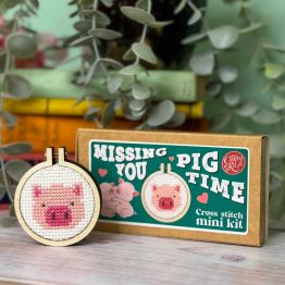Missing you pig time (Pig) Matchstick Mini Cross Stitch Kit
