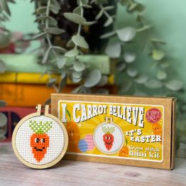 I carrot believe it's Easter (Carrot) Matchstick Mini Cross Stitch Kit