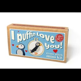 I puffin love you! (puffin) Matchstick Mini Cross Stitch Kit