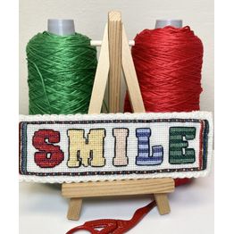 SMILE Cross Stitch Bookmark Kit