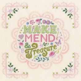 Make, Mend And Treasure Cross Stitch Kit