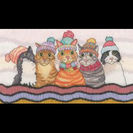 A Cosy Clowder Cross Stitch Kit