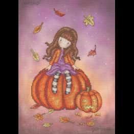 Pumpkin Perch Cross Stitch Kit