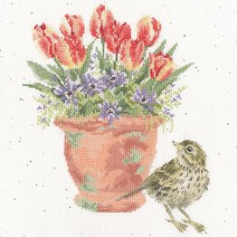 The Meadow Pipit Cross Stitch Kit