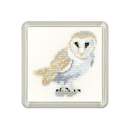 Little Friends Barn Owl Coaster Cross Stitch Kit