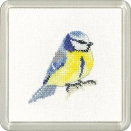 Little Friends Blue Tit Coaster Cross Stitch Kit