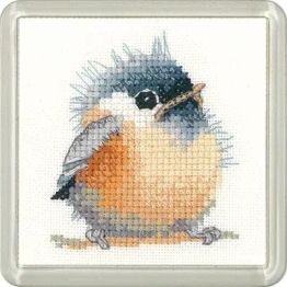 Little Friends Chickadee Coaster Cross Stitch Kit