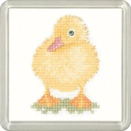 Little Friends Duckling Coaster Cross Stitch Kit