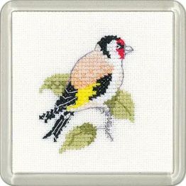 Little Friends Goldfinch Coaster Cross Stitch Kit