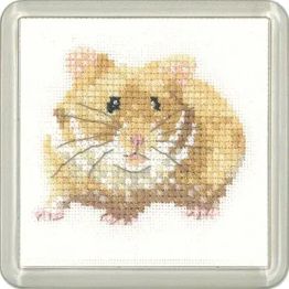 Little Friends Hamster Coaster Cross Stitch Kit