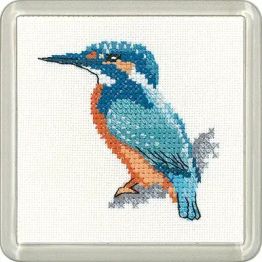 Little Friends Kingfisher Coaster Cross Stitch Kit