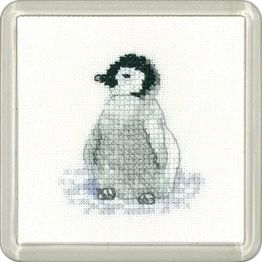 Little Friends Penguin Coaster Cross Stitch Kit