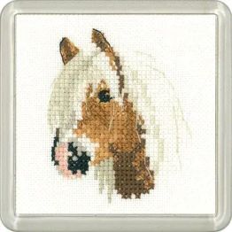 Little Friends Palomino Pony Coaster Cross Stitch Kit
