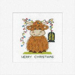Highland Lantern Christmas Card Cross Stitch Kit