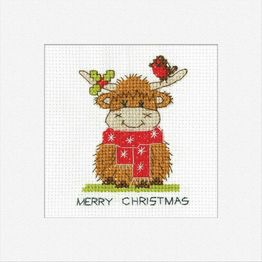 Highland Scarf Christmas Card Cross Stitch Kit