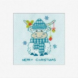 Highland Tartan Christmas Card Cross Stitch Kit