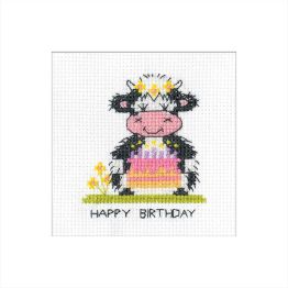 Milkshake Birthday Cake Greeting Card Cross Stitch Kit