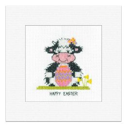 Milkshake the Cow Easter Card Cross Stitch Kit