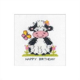 Milkshake Present Greeting Card Cross Stitch Kit