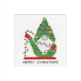 Gonk - Christmas Lights Christmas Card Cross Stitch Kit